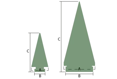 High power SiC pyramid absorber