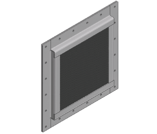 honeycomb ventilation panels Cross-cell honeycombs frame h