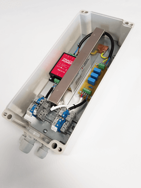 low emission LED panel dim control unit inside