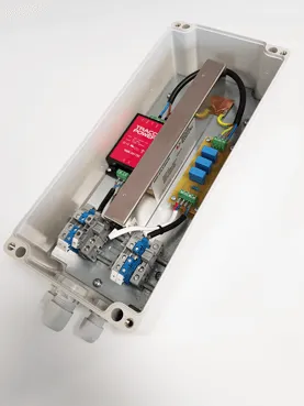 low emission LED panel dim control unit inside