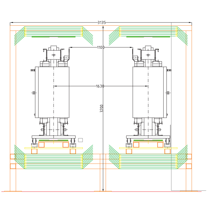 Design of multi-layer shielding placed above and beneath transformer

