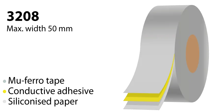 Mu-ferro tape met geleidende lijm 3208