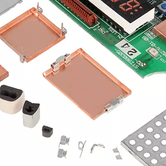 pcb cans gaskets housings grounding clips and boards