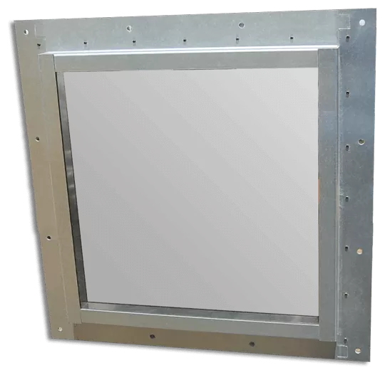 Voorbeeld van een omlijst, klaar voor installatie, hoogwaardig afschermingsvenster