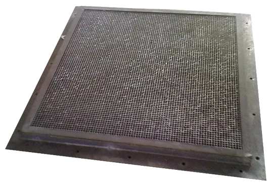 Foto van een EMP-bestendig honingraatventilatiepaneel