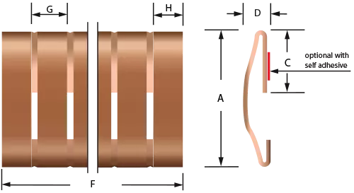 Snap-on mounting fingerstrip