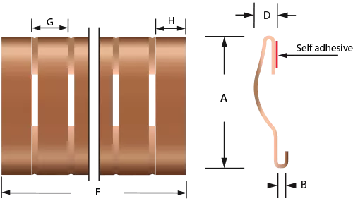Snap-on mounting fingerstrip