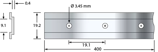 snap on mounting fingerstip tracks