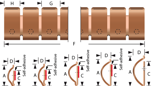 Stick-on mounting fingerstrip gaskets