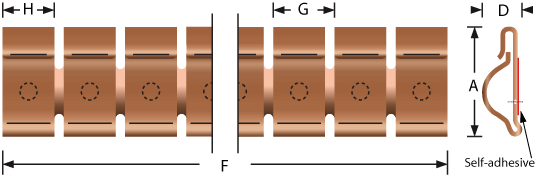 Stick-on mounting fingerstrip gaskets
