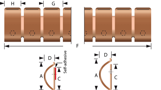Stick-on mounting fingerstrip gaskets