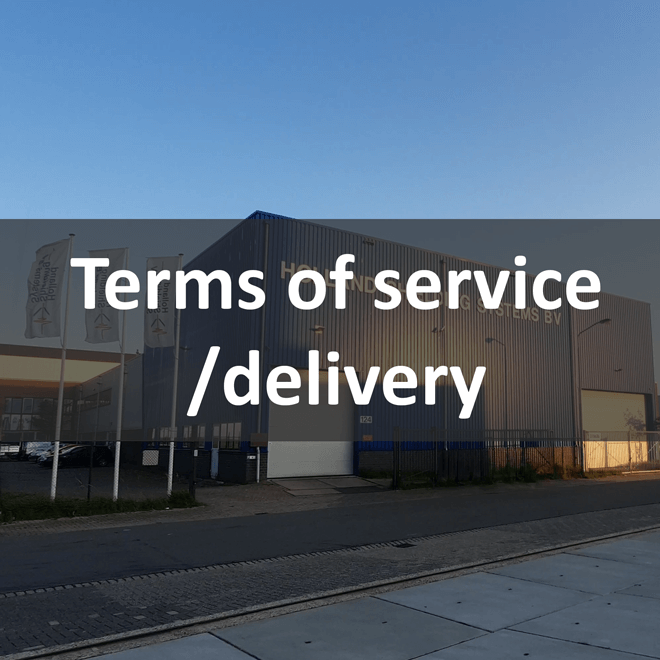 therms of service and delivery