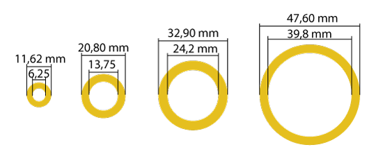 waveguide brass diameters